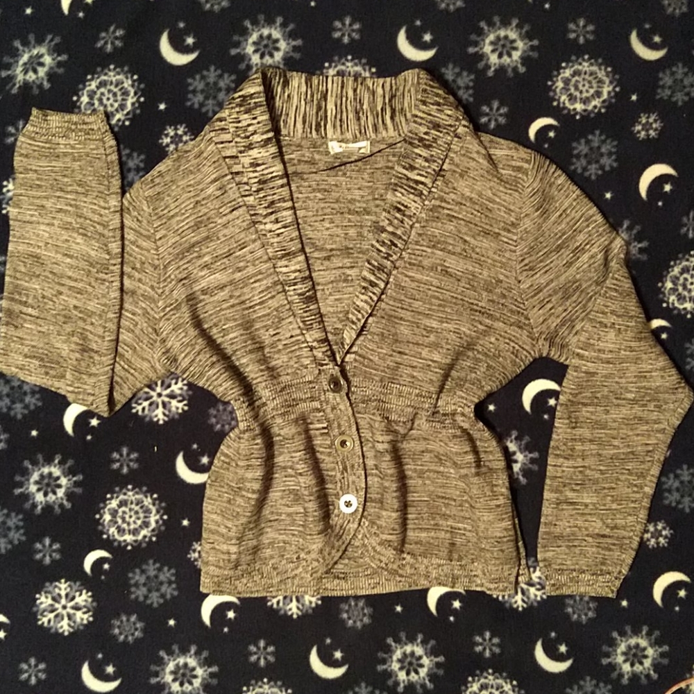 EUC Croft & Barrow black and white cardigan